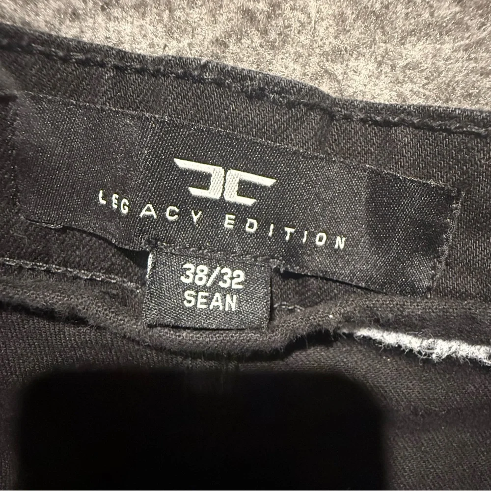Jordan Craig Sean Legacy Edition Jeans mens 38x32 black stripe distressed Skinny